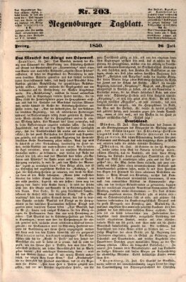 Regensburger Tagblatt Freitag 26. Juli 1850