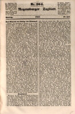 Regensburger Tagblatt Samstag 27. Juli 1850