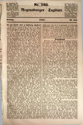 Regensburger Tagblatt Sonntag 28. Juli 1850