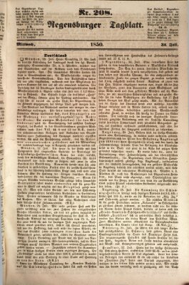 Regensburger Tagblatt Mittwoch 31. Juli 1850