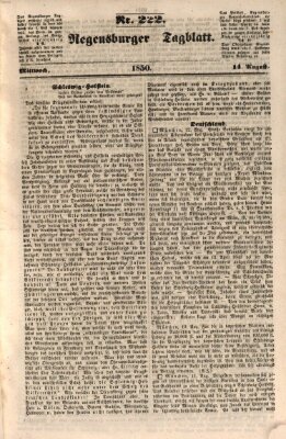 Regensburger Tagblatt Mittwoch 14. August 1850