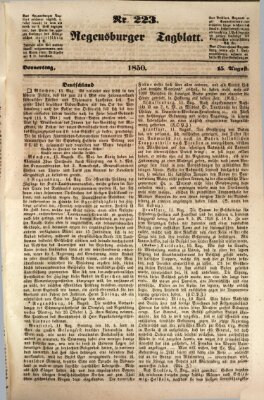 Regensburger Tagblatt Donnerstag 15. August 1850