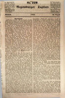 Regensburger Tagblatt Mittwoch 21. August 1850