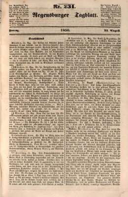 Regensburger Tagblatt Freitag 23. August 1850