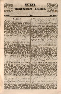 Regensburger Tagblatt Montag 26. August 1850