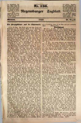 Regensburger Tagblatt Mittwoch 28. August 1850