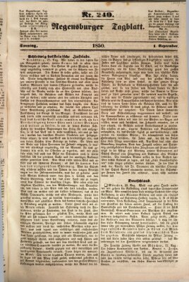 Regensburger Tagblatt Sonntag 1. September 1850