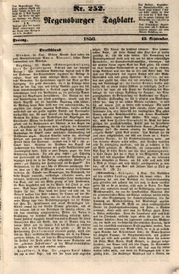 Regensburger Tagblatt Freitag 13. September 1850