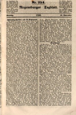 Regensburger Tagblatt Sonntag 15. September 1850