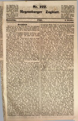 Regensburger Tagblatt Donnerstag 3. Oktober 1850