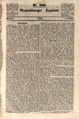 Regensburger Tagblatt Montag 7. Oktober 1850