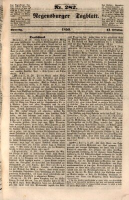 Regensburger Tagblatt Sonntag 13. Oktober 1850