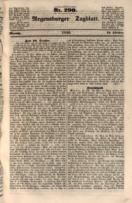 Regensburger Tagblatt Montag 21. Oktober 1850