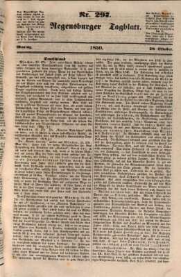 Regensburger Tagblatt Montag 28. Oktober 1850