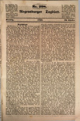 Regensburger Tagblatt Dienstag 29. Oktober 1850