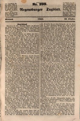 Regensburger Tagblatt Mittwoch 30. Oktober 1850