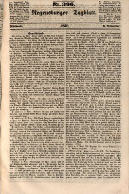 Regensburger Tagblatt Mittwoch 6. November 1850