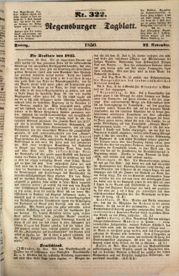 Regensburger Tagblatt Freitag 22. November 1850