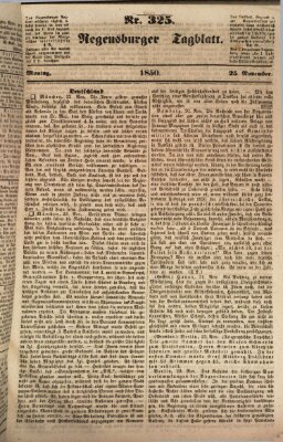 Regensburger Tagblatt Montag 25. November 1850