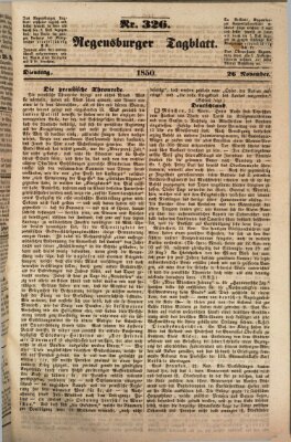 Regensburger Tagblatt Dienstag 26. November 1850