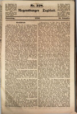 Regensburger Tagblatt Donnerstag 28. November 1850