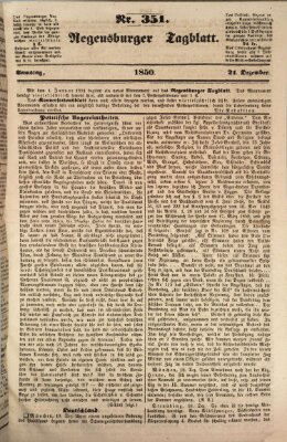 Regensburger Tagblatt Samstag 21. Dezember 1850