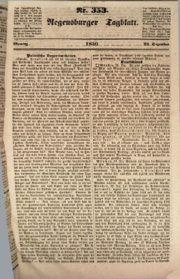 Regensburger Tagblatt Montag 23. Dezember 1850