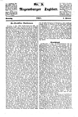 Regensburger Tagblatt Sonntag 5. Januar 1851