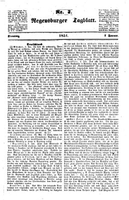 Regensburger Tagblatt Dienstag 7. Januar 1851