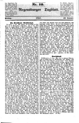 Regensburger Tagblatt Freitag 10. Januar 1851