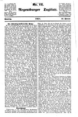 Regensburger Tagblatt Samstag 11. Januar 1851