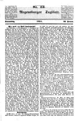 Regensburger Tagblatt Donnerstag 23. Januar 1851