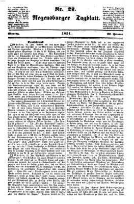 Regensburger Tagblatt Montag 27. Januar 1851