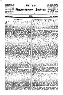 Regensburger Tagblatt Donnerstag 30. Januar 1851