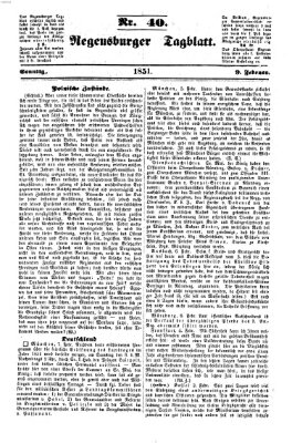 Regensburger Tagblatt Sonntag 9. Februar 1851