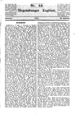 Regensburger Tagblatt Sonntag 23. Februar 1851