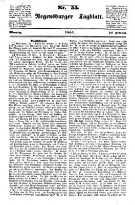 Regensburger Tagblatt Montag 24. Februar 1851