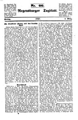 Regensburger Tagblatt Freitag 7. März 1851