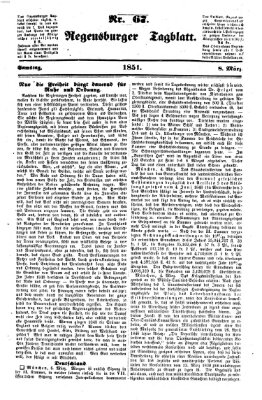 Regensburger Tagblatt Samstag 8. März 1851