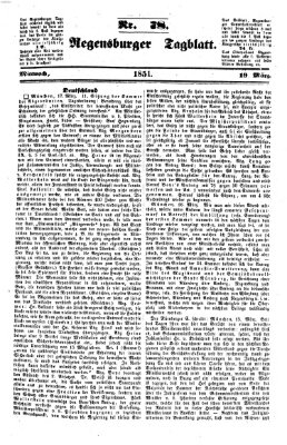 Regensburger Tagblatt Mittwoch 19. März 1851