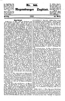 Regensburger Tagblatt Freitag 21. März 1851