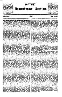 Regensburger Tagblatt Mittwoch 26. März 1851