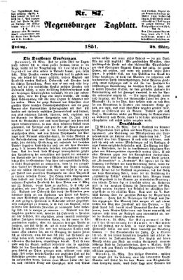Regensburger Tagblatt Freitag 28. März 1851