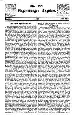 Regensburger Tagblatt Samstag 29. März 1851