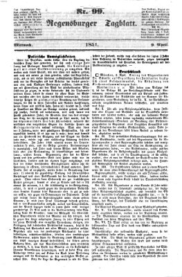 Regensburger Tagblatt Mittwoch 9. April 1851