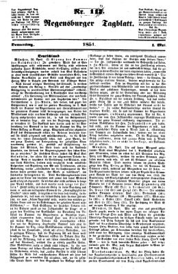 Regensburger Tagblatt Donnerstag 1. Mai 1851