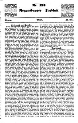 Regensburger Tagblatt Montag 19. Mai 1851