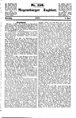 Regensburger Tagblatt Sonntag 1. Juni 1851