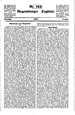 Regensburger Tagblatt Dienstag 3. Juni 1851