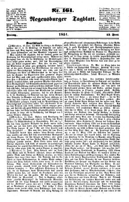 Regensburger Tagblatt Freitag 13. Juni 1851